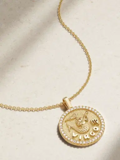 Anita Ko Zodiac Large 18-karat Gold Diamond Necklace | Thumbnail 4