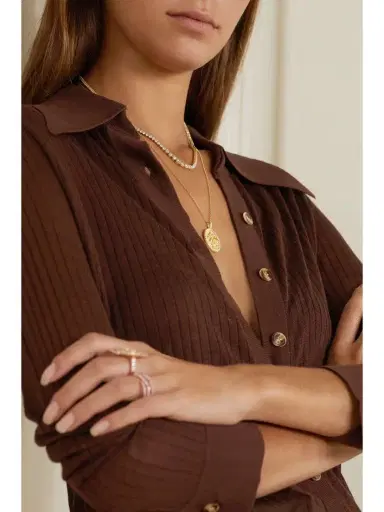 Anita Ko Zodiac Large 18-karat Gold Diamond Necklace | Thumbnail 5
