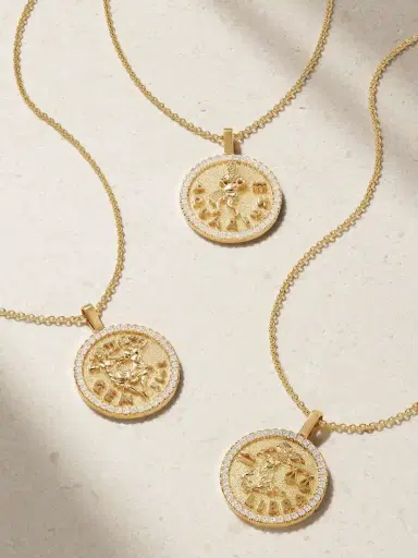 Anita Ko Zodiac Large 18-karat Gold Diamond Necklace | Thumbnail 6