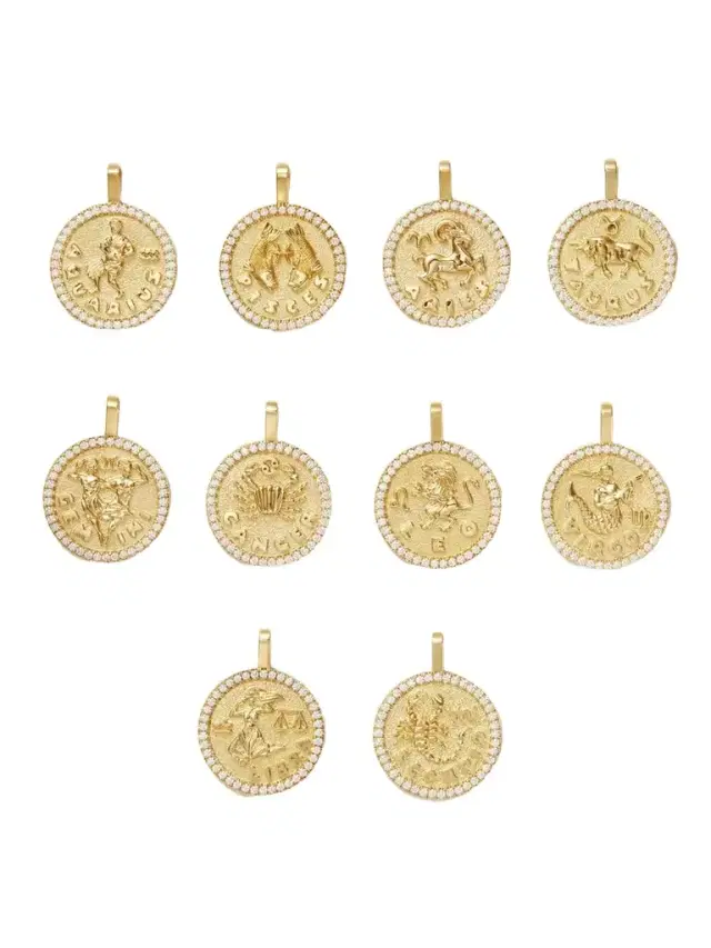 Anita Ko Zodiac Large 18-karat Gold Diamond Necklace