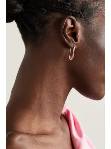 Anita Ko Safety Pin 18-karat Rose Gold Single Earring | Thumbnail 2 Anita Ko Safety Pin 18-karat Rose Gold Single Earring | Thumbnail 2