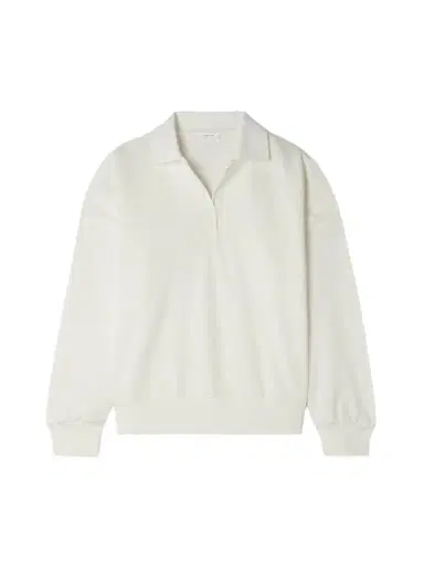 The Row Essentials Corzas Cotton-terry Polo Top | Thumbnail 1 The Row Essentials Corzas Cotton-terry Polo Top | Thumbnail 1