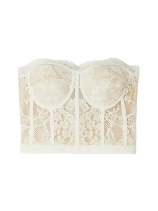 Satin-trimmed Cotton-blend Corded Lace Bustier Top
