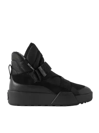 Moncler Cross Promyx Suede-trimmed Quilted Shell And Leather High-top Sneakers | Thumbnail 1 Moncler Cross Promyx Suede-trimmed Quilted Shell And Leather High-top Sneakers | Thumbnail 1