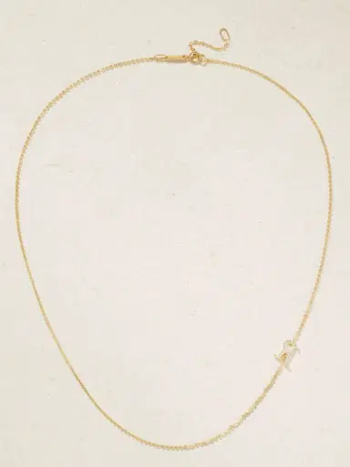 Anita Ko Initial 18-karat Gold Diamond Necklace | Thumbnail 4