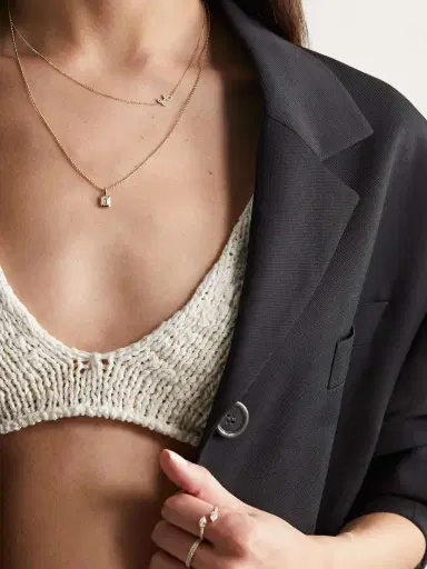 Anita Ko Initial 18-karat Gold Diamond Necklace | Thumbnail 5