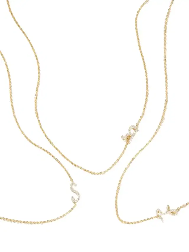 Anita Ko Initial 18-karat Gold Diamond Necklace