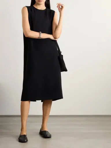 The Row Essentials Mirna Crepe Midi Dress | Thumbnail 2 The Row Essentials Mirna Crepe Midi Dress | Thumbnail 2