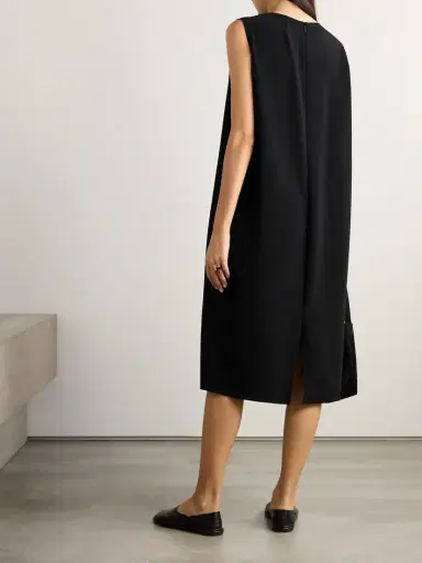 The Row Essentials Mirna Crepe Midi Dress | Thumbnail 3 The Row Essentials Mirna Crepe Midi Dress | Thumbnail 3