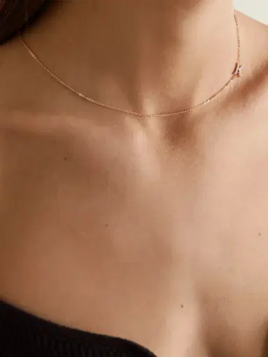 Anita Ko Initial 18-karat Rose Gold Diamond Necklace | Thumbnail 2 Anita Ko Initial 18-karat Rose Gold Diamond Necklace | Thumbnail 2