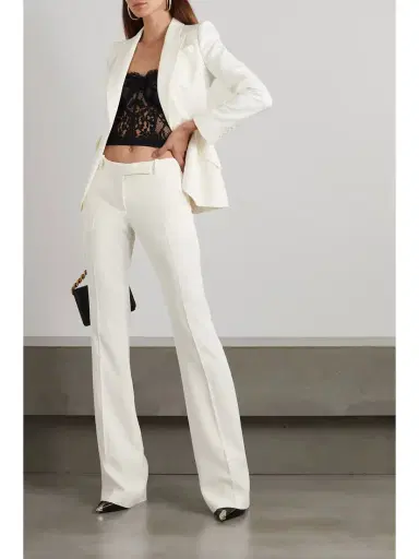 Alexander McQueen Crepe Bootcut Pants | Thumbnail 2 Alexander McQueen Crepe Bootcut Pants | Thumbnail 2
