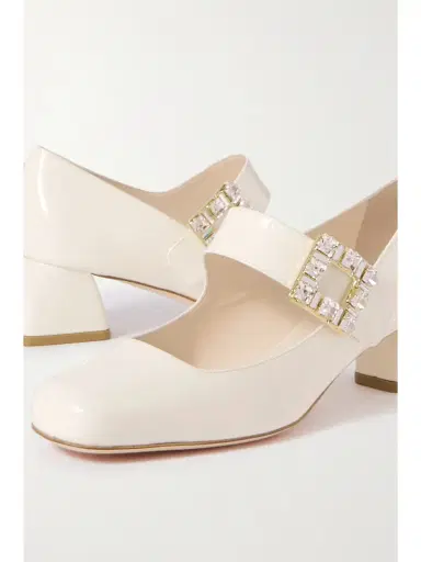 Roger Vivier Très Vivier 45 Crystal-embellished Patent-leather Mary Jane Pumps | Thumbnail 4 Roger Vivier Très Vivier 45 Crystal-embellished Patent-leather Mary Jane Pumps | Thumbnail 4
