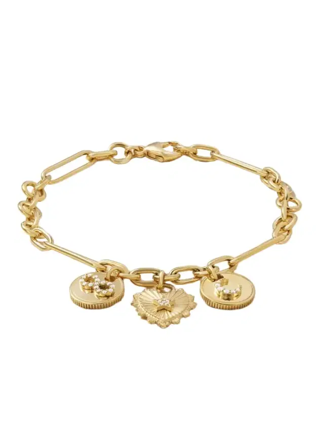 Love & Karma 18-karat Gold Diamond Bracelet