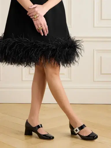 Roger Vivier Très Vivier 45 Crystal-embellished Patent-leather Mary Jane Pumps | Thumbnail 2 Roger Vivier Très Vivier 45 Crystal-embellished Patent-leather Mary Jane Pumps | Thumbnail 2