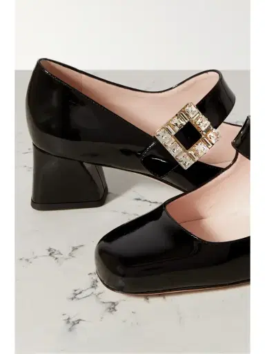 Roger Vivier Très Vivier 45 Crystal-embellished Patent-leather Mary Jane Pumps | Thumbnail 4 Roger Vivier Très Vivier 45 Crystal-embellished Patent-leather Mary Jane Pumps | Thumbnail 4
