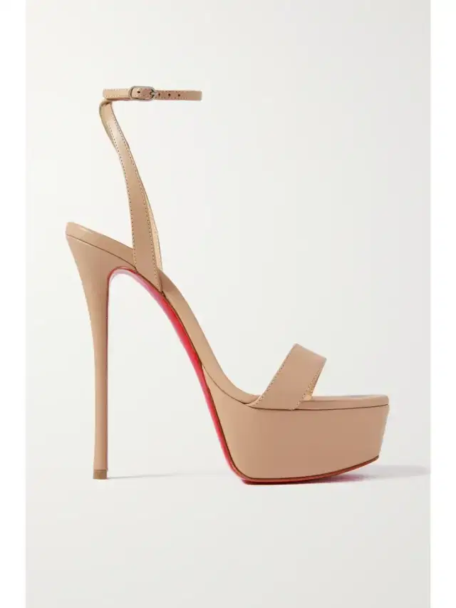 Christian Louboutin Loubi Queen Alta 150 Leather Platform Pumps