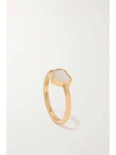 Chopard My Happy Hearts 18-karat Rose Gold Mother-of-pearl Ring | Thumbnail 5