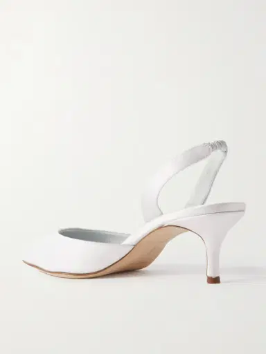 Manolo Blahnik Carolyne Bridal 50 Satin Slingback Pumps | Thumbnail 3 Manolo Blahnik Carolyne Bridal 50 Satin Slingback Pumps | Thumbnail 3