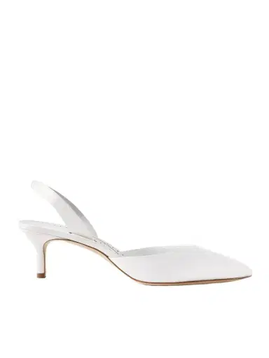 Manolo Blahnik Carolyne Bridal 50 Satin Slingback Pumps | Thumbnail 1 Manolo Blahnik Carolyne Bridal 50 Satin Slingback Pumps | Thumbnail 1