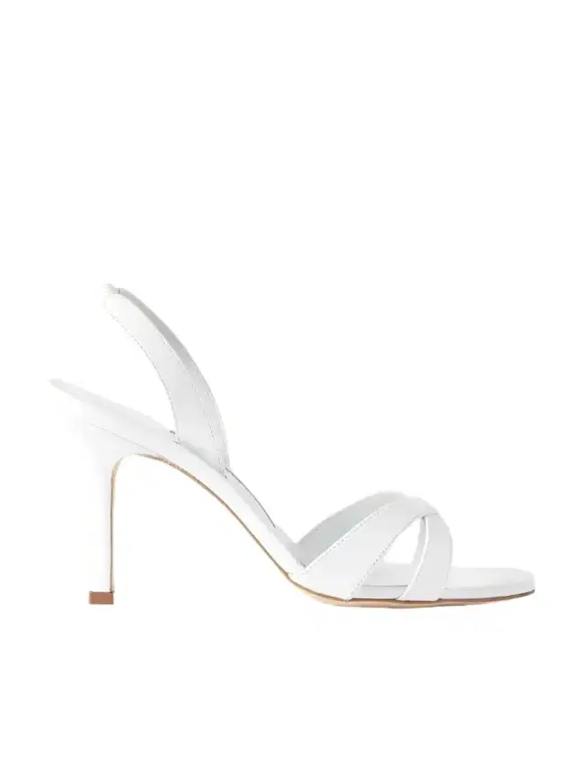Manolo Blahnik Callasli 90 Leather Slingback Sandals
