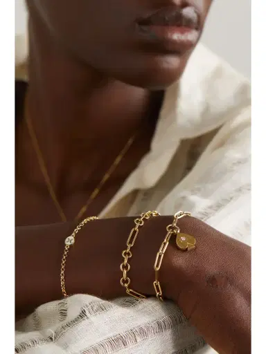 Foundrae Small Mixed Clip 18-karat Gold Bracelet | Thumbnail 2