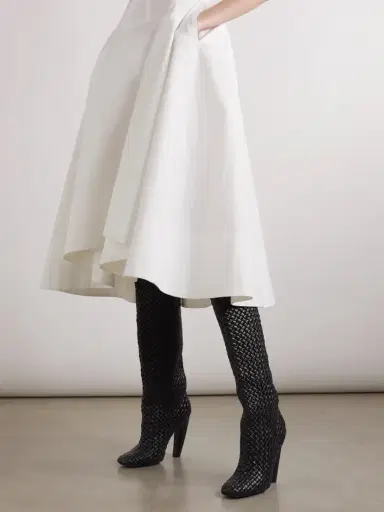 Bottega Veneta Mini Lido Intrecciato Leather Knee Boots | Thumbnail 2