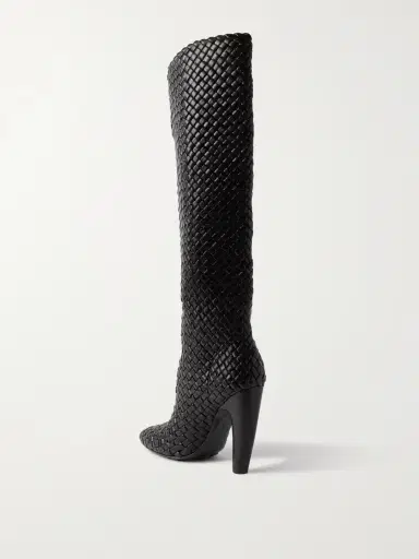 Bottega Veneta Mini Lido Intrecciato Leather Knee Boots | Thumbnail 3
