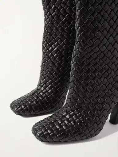 Bottega Veneta Mini Lido Intrecciato Leather Knee Boots | Thumbnail 4