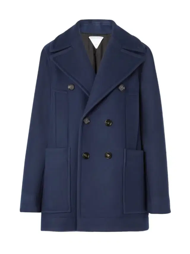 Double-breasted Paneled Wool-blend Felt Coat