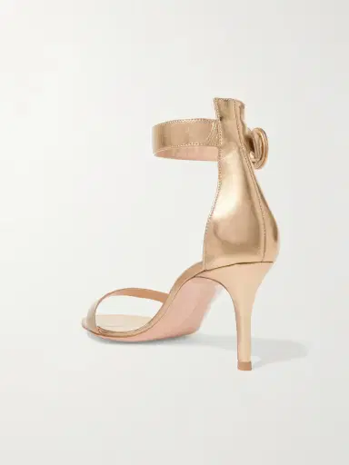 Gianvito Rossi Portofino 70 Metallic Leather Sandals | Thumbnail 3 Gianvito Rossi Portofino 70 Metallic Leather Sandals | Thumbnail 3