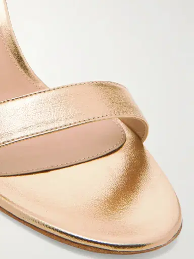Gianvito Rossi Portofino 70 Metallic Leather Sandals | Thumbnail 4 Gianvito Rossi Portofino 70 Metallic Leather Sandals | Thumbnail 4