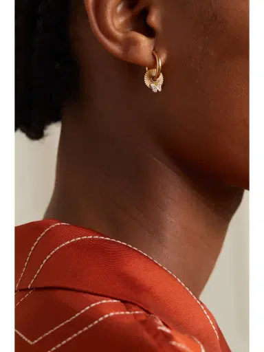 Foundrae Reverie 18-karat Gold Diamond Single Hoop Earring | Thumbnail 4 Foundrae Reverie 18-karat Gold Diamond Single Hoop Earring | Thumbnail 4