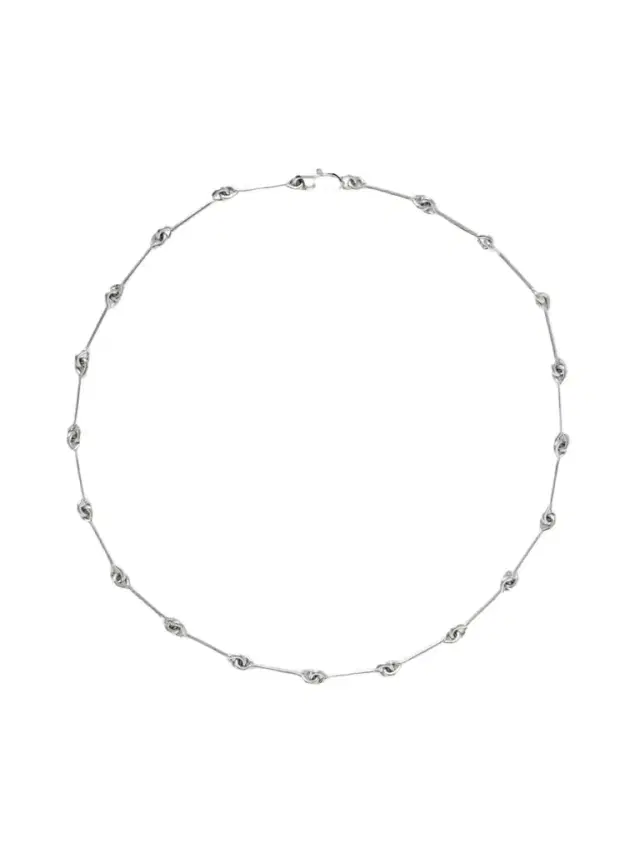 Laura Lombardi + Net Sustain Treccia Platinum-plated Necklace