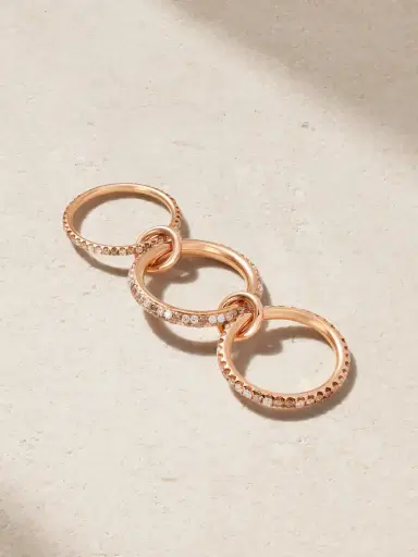 Spinelli Kilcollin Nova Set Of Three 18-karat Rose Gold Diamond Rings | Thumbnail 3 Spinelli Kilcollin Nova Set Of Three 18-karat Rose Gold Diamond Rings | Thumbnail 3
