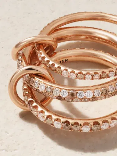 Spinelli Kilcollin Nova Set Of Three 18-karat Rose Gold Diamond Rings | Thumbnail 4 Spinelli Kilcollin Nova Set Of Three 18-karat Rose Gold Diamond Rings | Thumbnail 4
