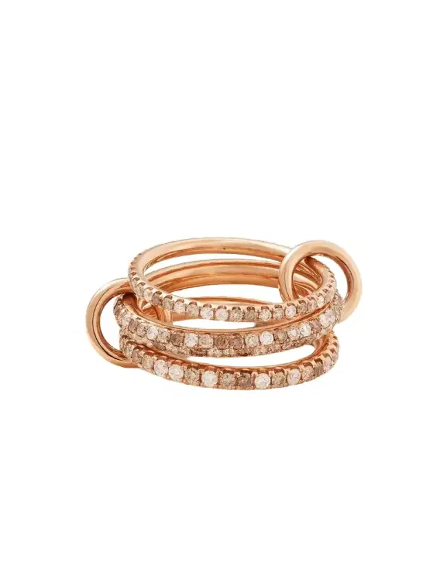 Nova Set Of Three 18-karat Rose Gold Diamond Rings