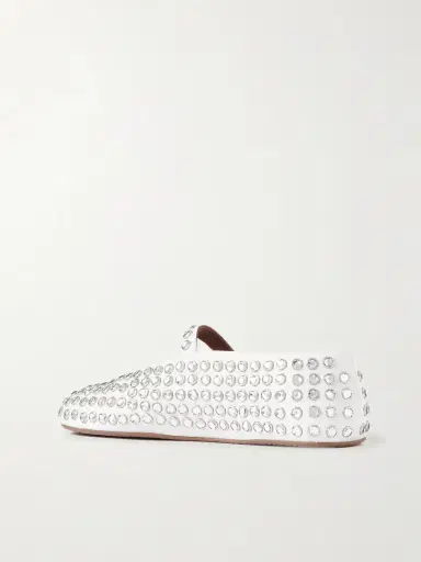 Alaïa Crystal-embellished Leather Ballet Flats | Thumbnail 3 Alaïa Crystal-embellished Leather Ballet Flats | Thumbnail 3