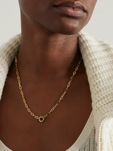 Foundrae Refined Open Clip 18-karat Gold Necklace | Thumbnail 2