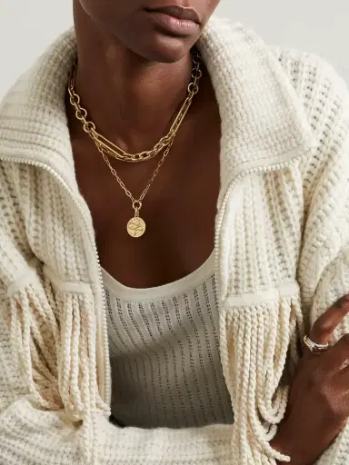 Foundrae Refined Open Clip 18-karat Gold Necklace | Thumbnail 5