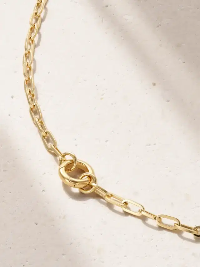 Foundrae Refined Open Clip 18-karat Gold Necklace
