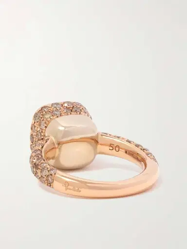Pomellato Nudo Solitaire Classic 18-karat Rose And White Gold Diamond Ring | Thumbnail 3