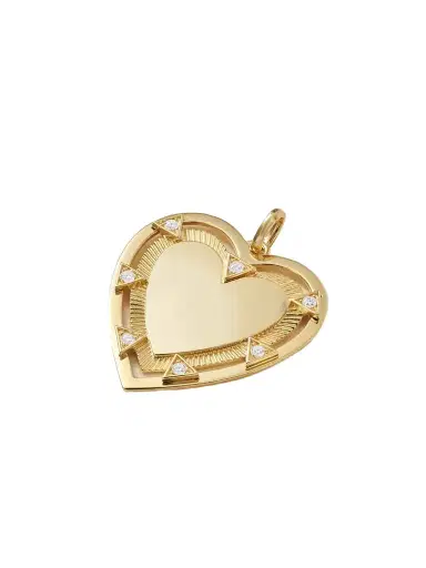 Foundrae True Love 18-karat Gold Diamond Pendant | Thumbnail 1 Foundrae True Love 18-karat Gold Diamond Pendant | Thumbnail 1