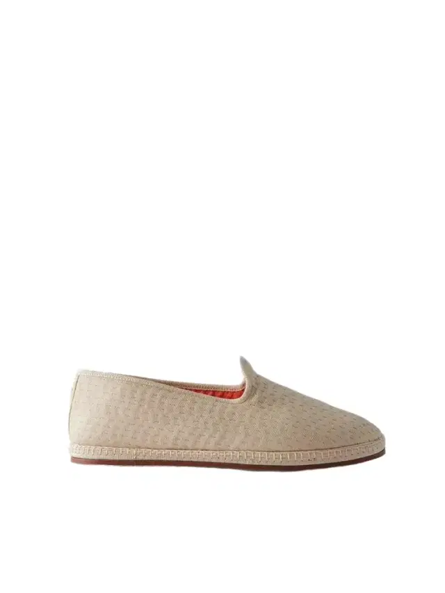 Loro Piana Laguna Furlane Matelassé Linen-canvas Slippers