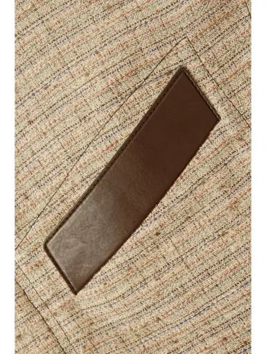 Loro Piana Lyron Leather-trimmed Linen Jacket | Thumbnail 5 Loro Piana Lyron Leather-trimmed Linen Jacket | Thumbnail 5