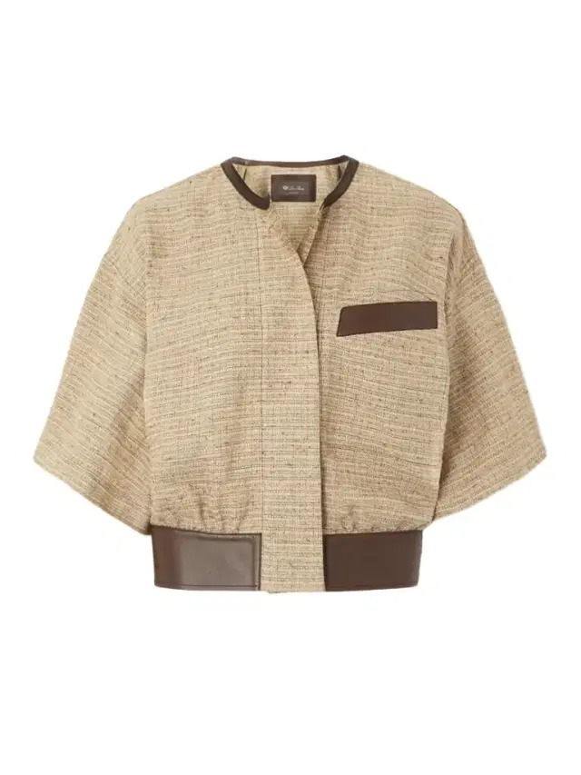 Loro Piana Lyron Leather-trimmed Linen Jacket