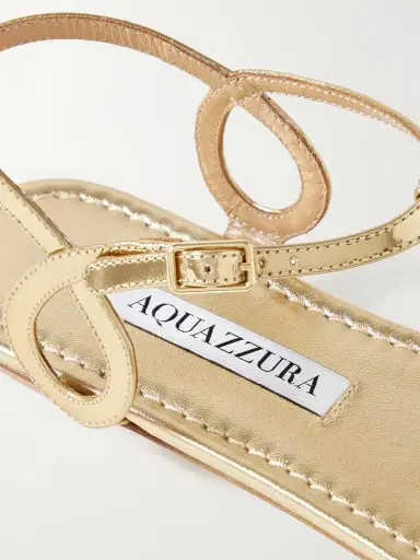 Aquazzura Almost Bare Metallic Leather Sandals | Thumbnail 4 Aquazzura Almost Bare Metallic Leather Sandals | Thumbnail 4