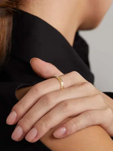 Gucci Icon 18-karat Gold Diamond Ring | Thumbnail 2