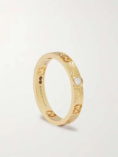 Gucci Icon 18-karat Gold Diamond Ring | Thumbnail 5