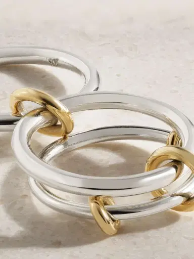 Spinelli Kilcollin Raneth Set Of Three Sterling Silver And 18-karat Gold Rings | Thumbnail 3 Spinelli Kilcollin Raneth Set Of Three Sterling Silver And 18-karat Gold Rings | Thumbnail 3