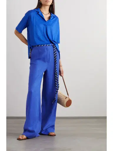Loro Piana Antigua Linen-twill Wide-leg Pants | Thumbnail 2 Loro Piana Antigua Linen-twill Wide-leg Pants | Thumbnail 2